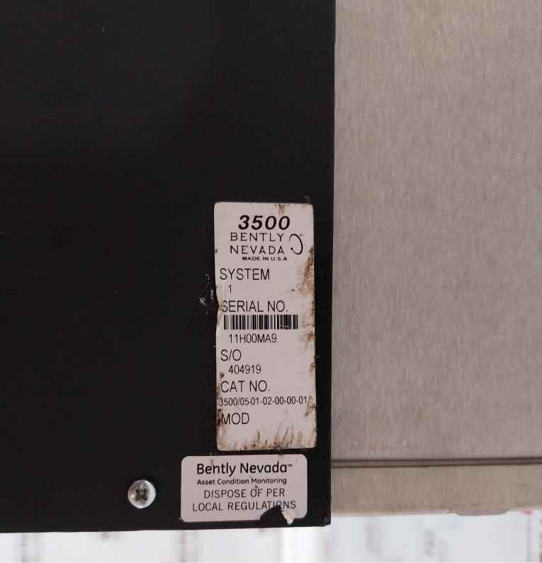 Bently Nevada Pwa 138607-01 Ag, Pwb 125794-01 System Rack 3500/05-01-02-00-00-01