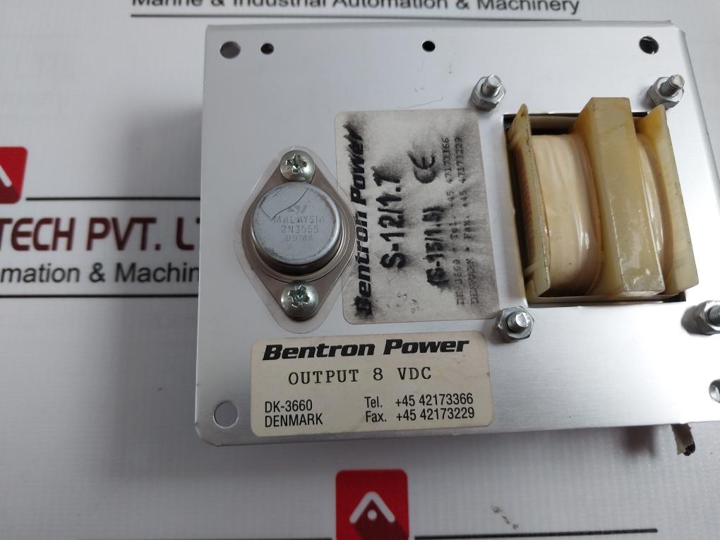 Bentron S-12/1.7 Power Supply 115-230 Vac 8Vdc 9.53Vdc 1-6 Dk-3660