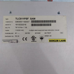 Berger Lahr Tlc511psf Sam Servo Drive 115/230vac