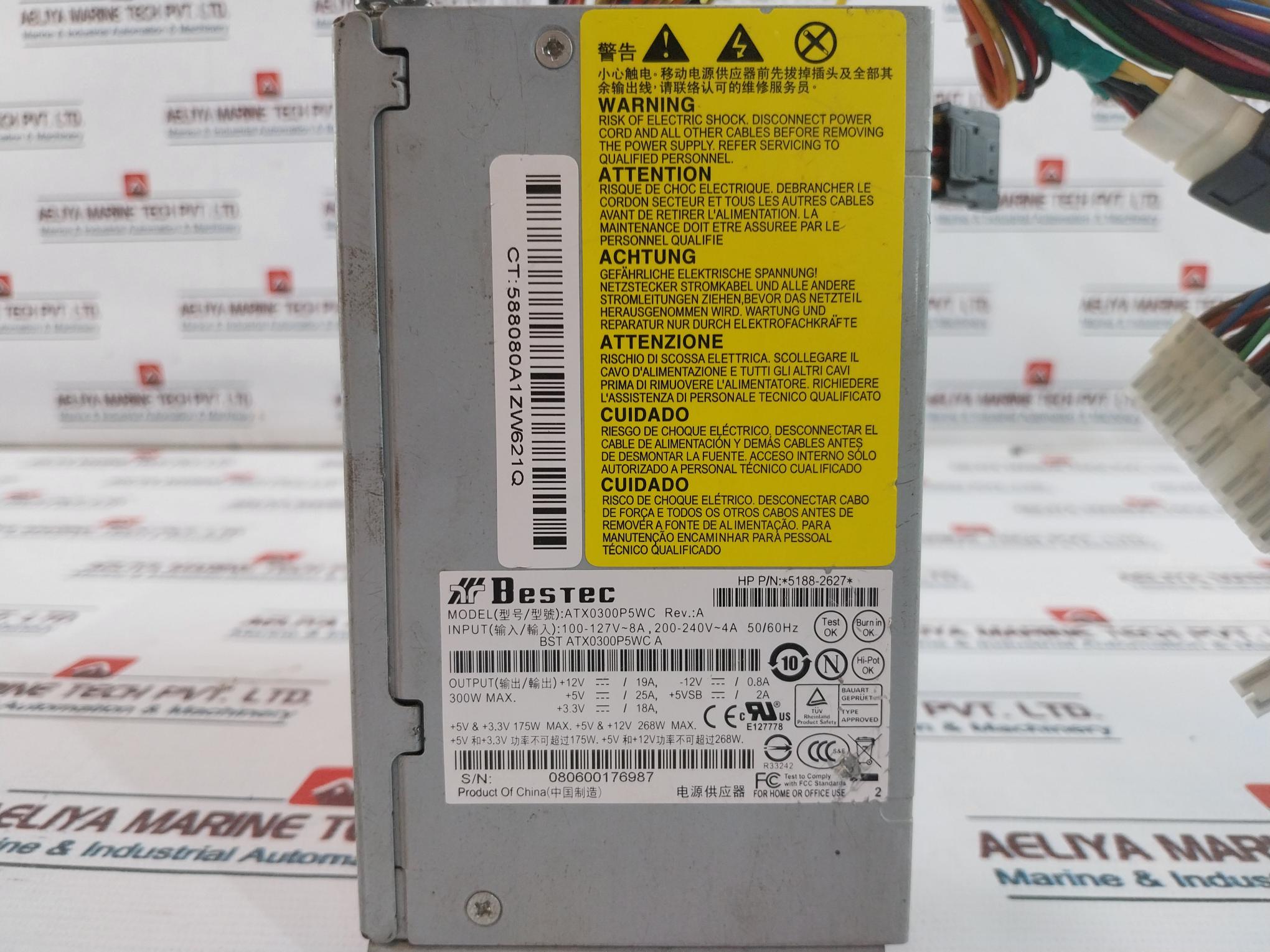 Bestec Atx0300P5Wc Power Supply 5188-2627