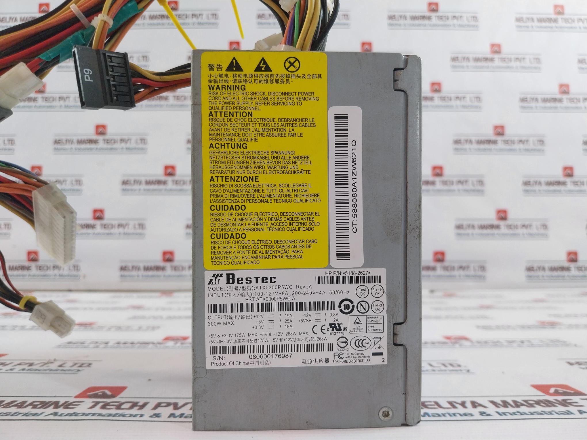 Bestec Atx0300P5Wc Power Supply 5188-2627