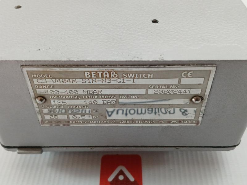 Beta Temperature Pressure Switch 125 140 Bar C3-v404M-s1N-n3-g1-i