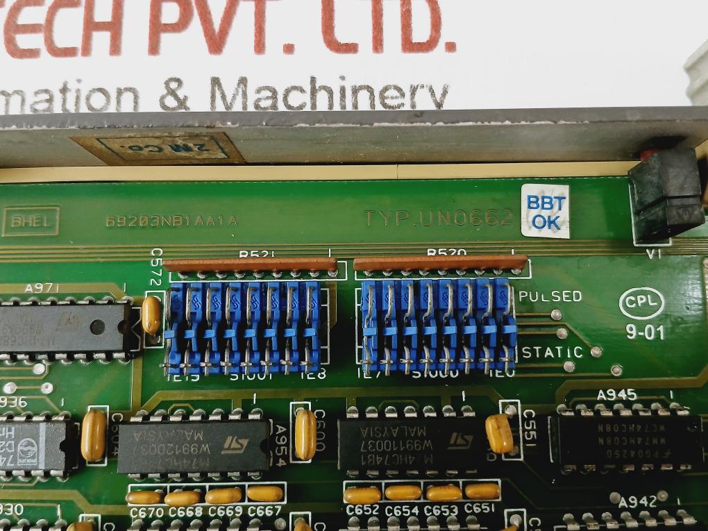 Bhel 69203Nb1Aa1A Printed Circuit Board Un0662 Jg00253/69203Nb1Aa