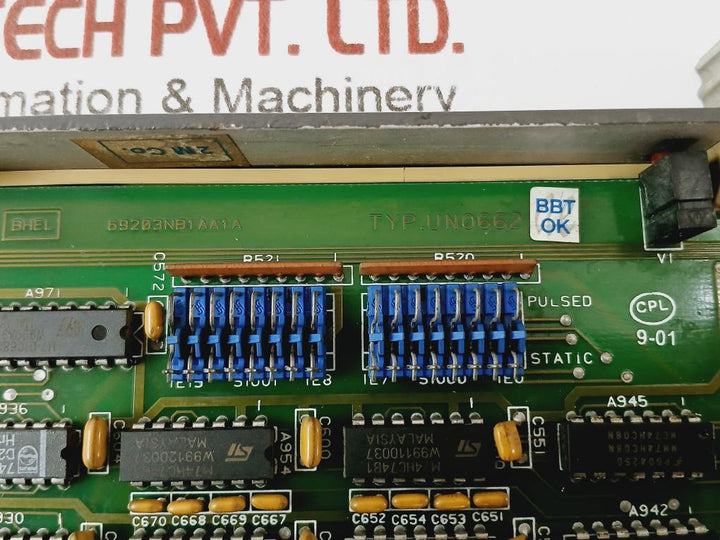 Bhel 69203Nb1Aa1A Printed Circuit Board Un0662 Jg00253/69203Nb1Aa