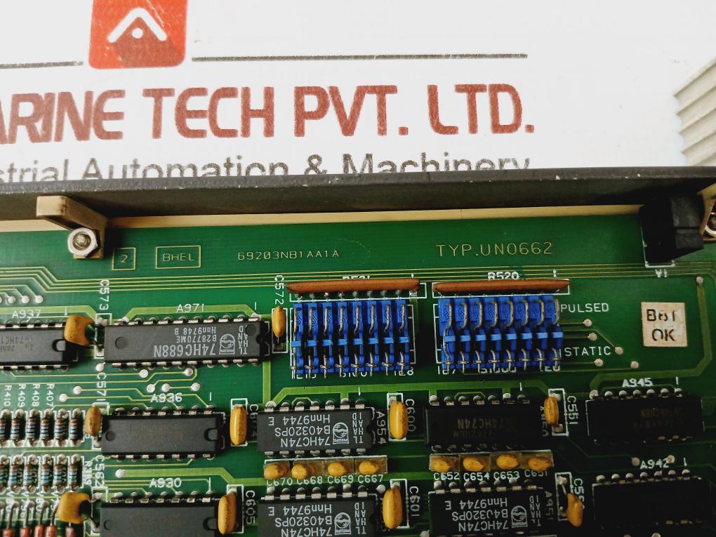 Bhel 69203Nb1Aa1A Printed Circuit Board Un0662 Jg90839/6920Nb1Aa Amp 164354-1