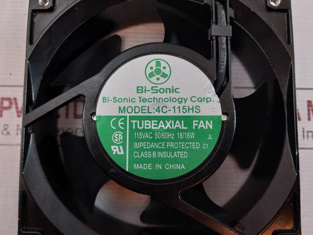 Bi-sonic 4C-115Hs Tube Axial Cooling Fan 115Vac 50/60Hz 18/16W