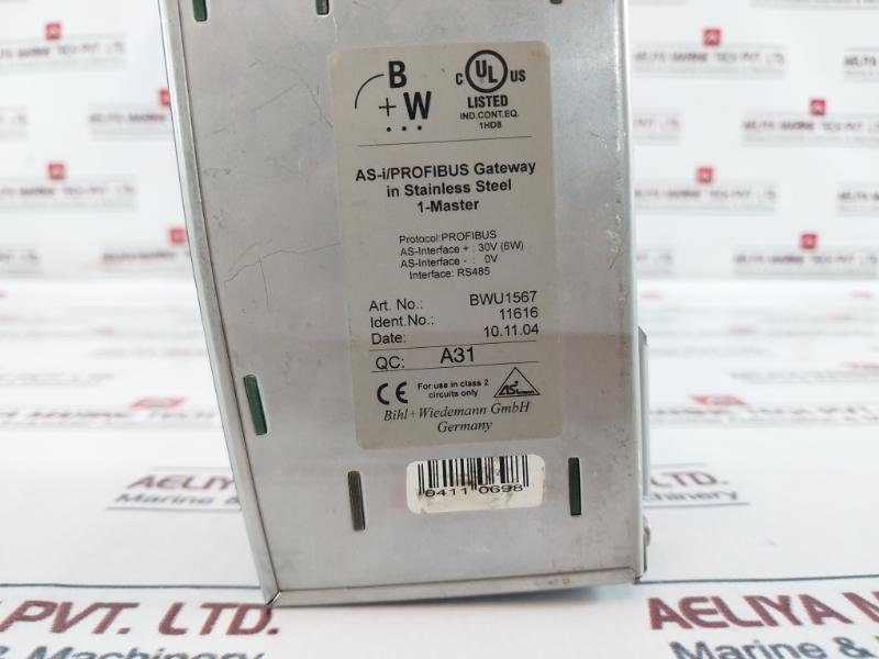 Bihl+Wiedemann Bwu1567 As-interface Profibus Gateway 30V