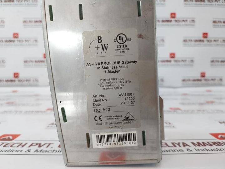 Bihl+wiedemann BWU1567 AS-Interface to PROFIBUS Gateway 12250 30V (6W)
