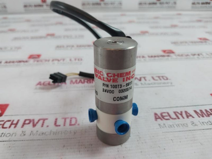 Bio-chem Valve 100T3-s911 Solenoid Isolation Valve 24Vdc 0320514 973-263-3001