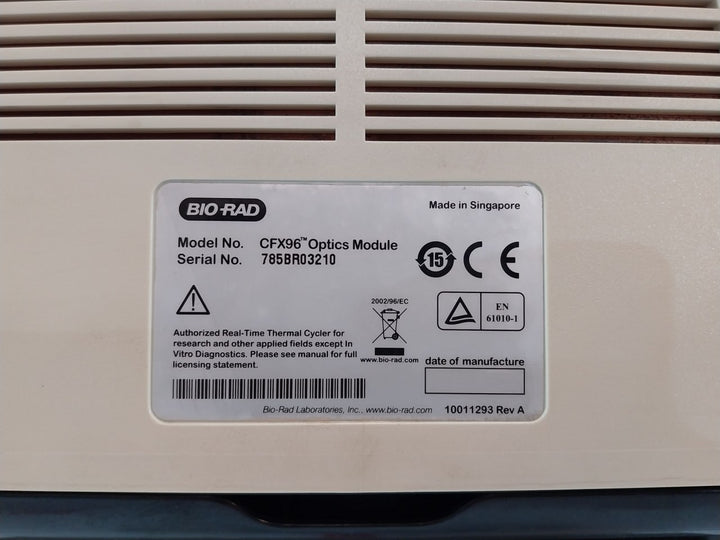 Bio-rad Cfx96 Real-time Pcr Detection System Rev A 10011293