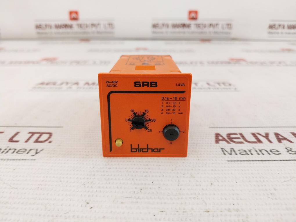 Bircher Srb Timer 24-48V Ac/Dc 1,5Va 6A/250Vac 0,1S-10 Min