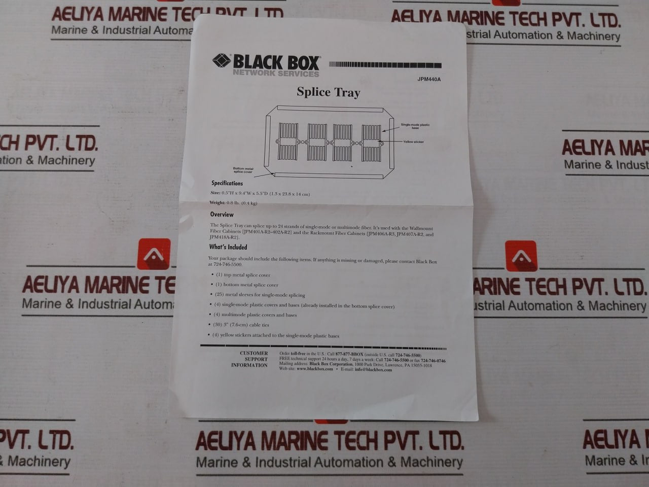 Black Box Jpm440A Splice Tray Kit For Mechanical And Fusion