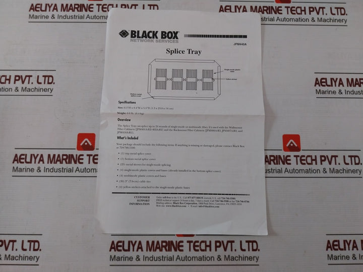 Black Box Jpm440A Splice Tray Kit For Mechanical And Fusion