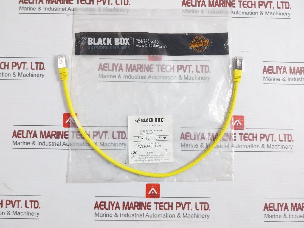 Black Box Patch Cable 0.5M Yellow Eve634-00M5 Cat6 S/Ftp