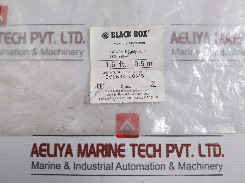 Black Box Patch Cable 0.5M Yellow Eve634-00M5 Cat6 S/Ftp