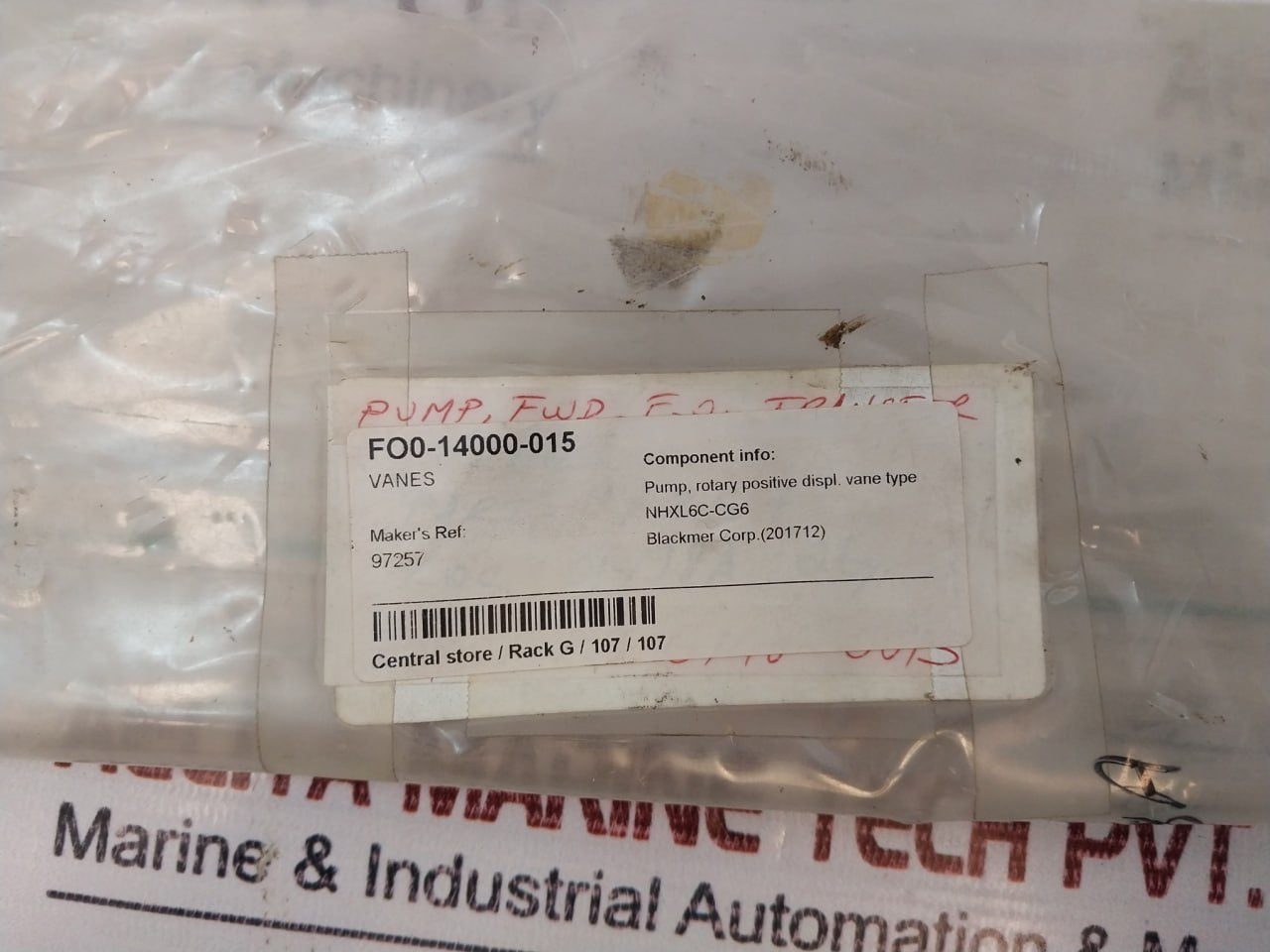 Blackmer 097257 Pump, Rotary Positive Displ. Vane Type