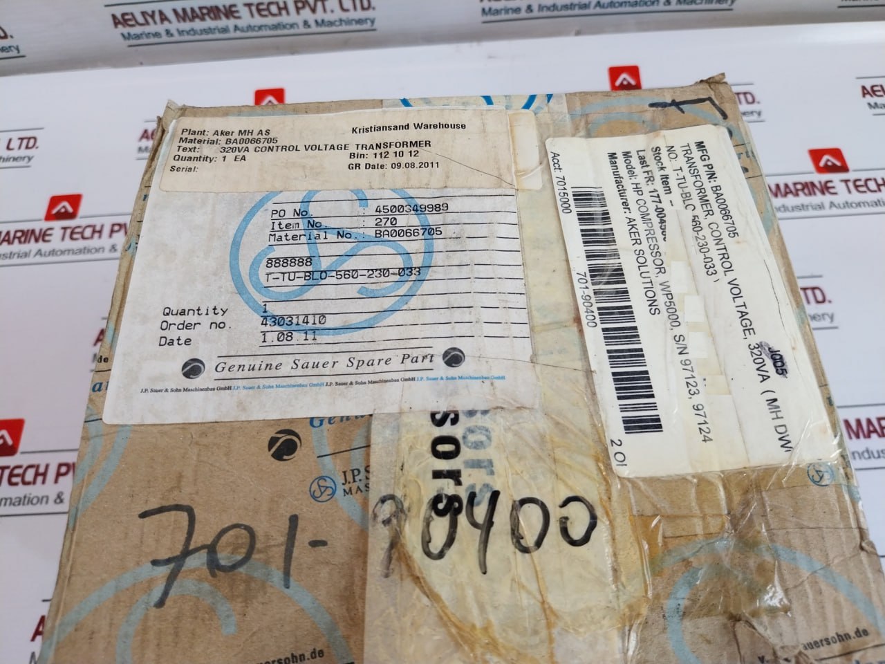 Block B 0310071 Control Voltage Transformer 320/1120va Ip00