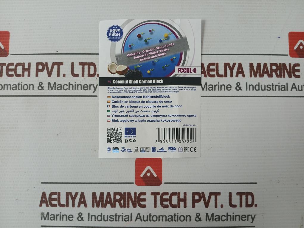 Block Carbon Cartridge With Antimicrobial Agent Xp-fccbl-g-1 Aquafilter