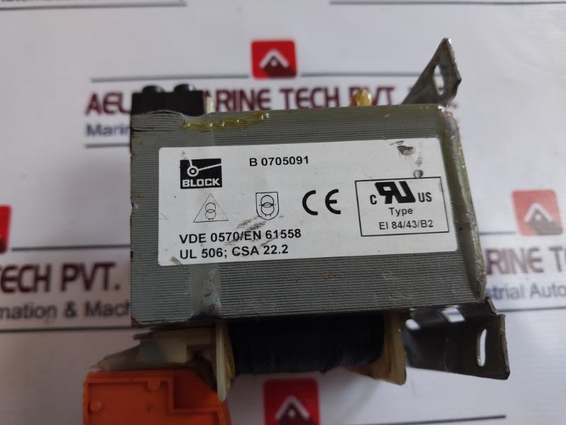 Block Ei 84/43/B2 Output Chassis Mounting Transformer 100/250Va 50/60Hz