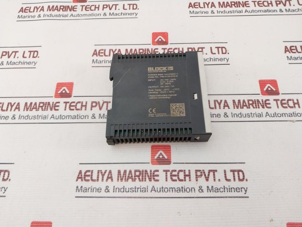 Block Pm-0124-010-0 Rail Power Supply 100-240V 50-60Hz