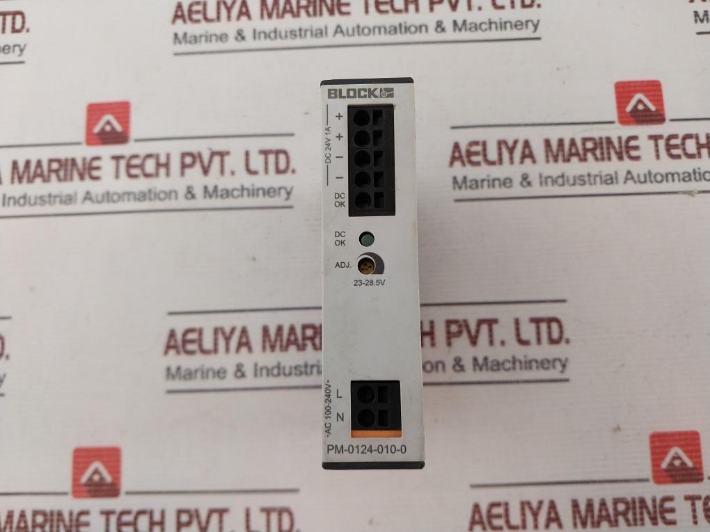 Block Pm-0124-010-0 Rail Power Supply 100-240V 50-60Hz
