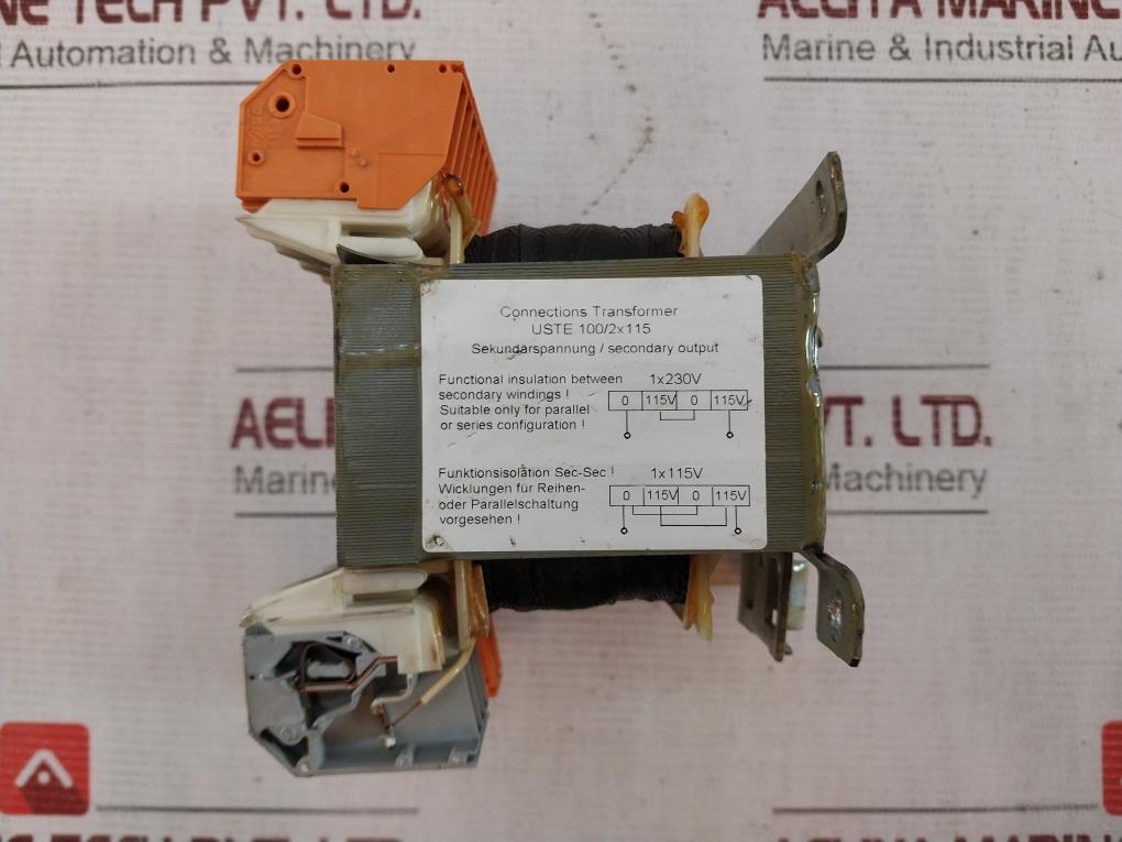 Block Uste 100/2X115 Transformer 129709 100/310Va 50-60Hz Db 208Vac-600Vac