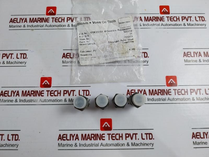 Blohm + Voss Oil Tools Hfpaj Straight Male Stud Coupling, 755373, 3/8