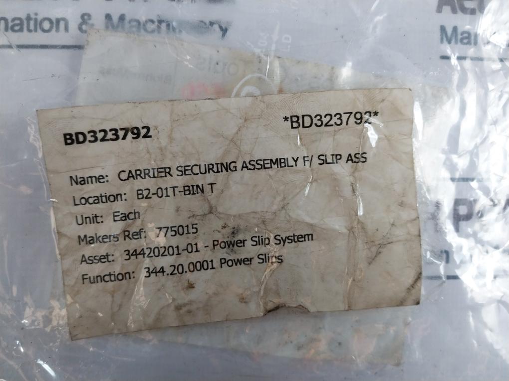 Blohm+voss 775015 Carrier Securing Assembly