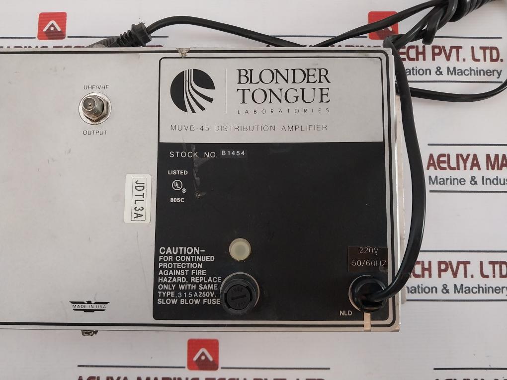 Blonder Tongue Muvb-45 Distribution Amplifier 220V 50/60Hz
