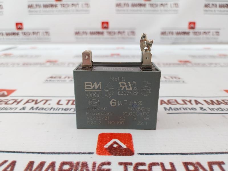 Bm Cbb61-p2 Fan Capacitor 450Vac 50/60Hz 6Uf450V