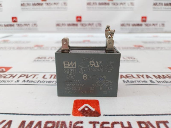 Bm Cbb61-p2 Fan Capacitor 450Vac 50/60Hz 6Uf450V