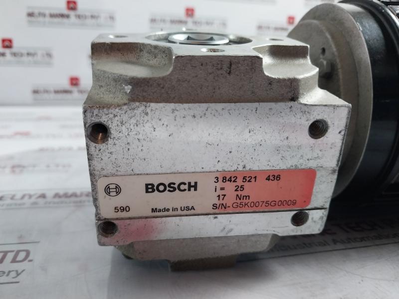 Bodine 42Y6Bfpp Gear Motor 200/346V W/ Bosch 3842521436 Speed Reducer