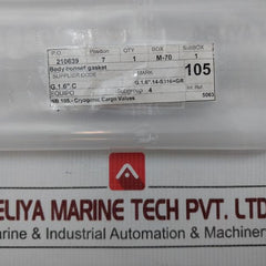 Body Bonnet Gasket For Cryogenic Cargo Valve 155/02 Poyam