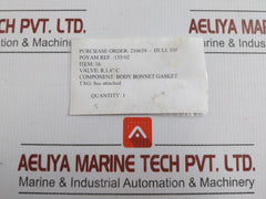 Body Bonnet Gasket For Cryogenic Cargo Valve Vvl-0283.064 Poyam