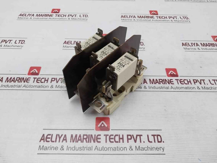 Bogenschutz Nh-c00 Fuse Holder With Fuse 20A 500V Gl-gi 120 Ka