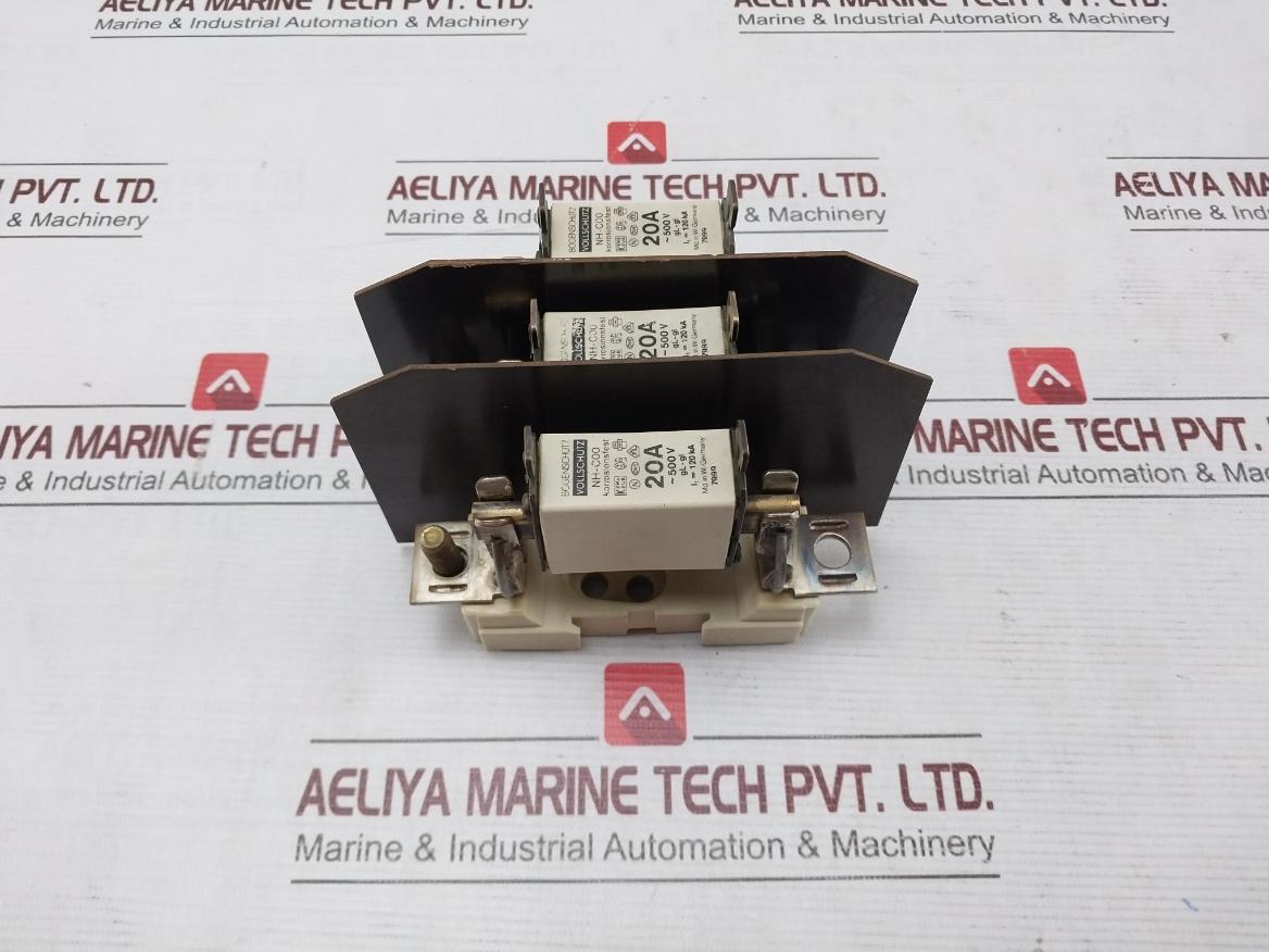 Bogenschutz Nh-c00 Fuse Holder With Fuse 20A 500V Gl-gi 120 Ka