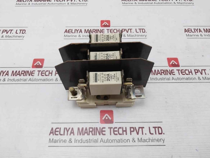 Bogenschutz Nh-c00 Fuse Holder With Fuse 20A 500V Gl-gi 120 Ka