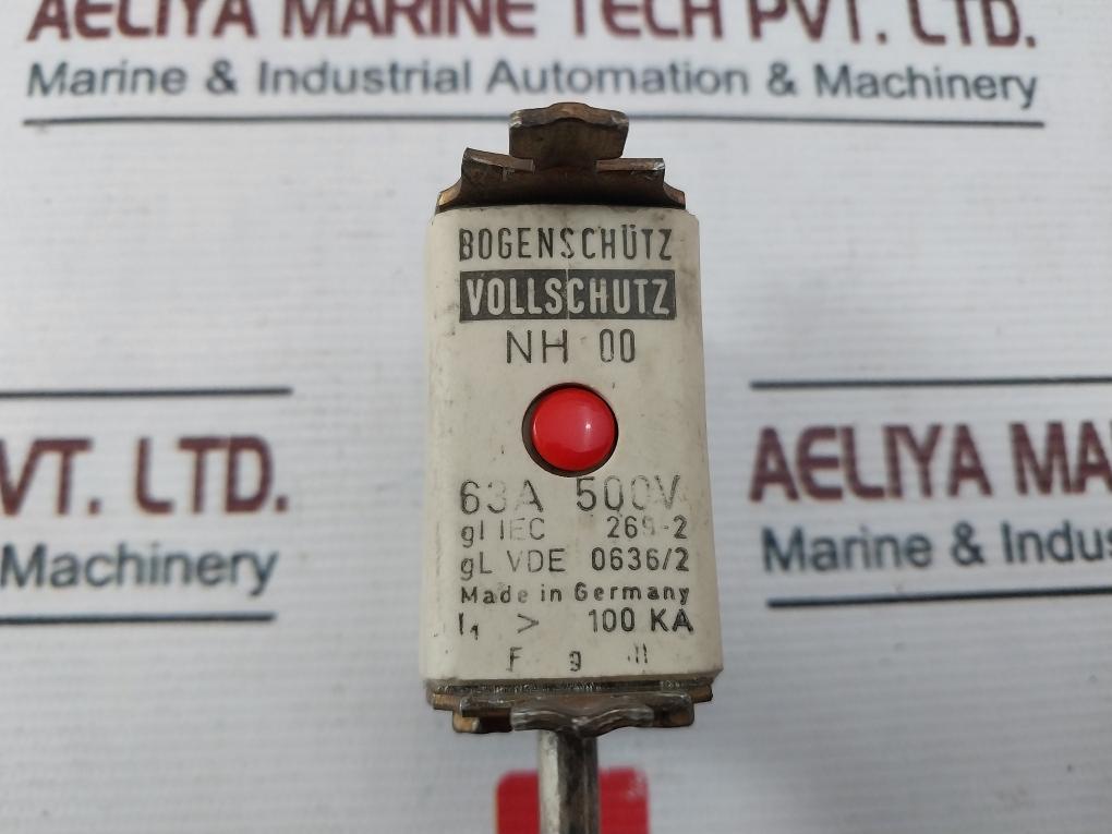 Bogenschutz Nh 00 Fuse Link 63A 500V