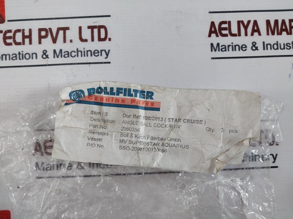 Boll & Kirch 2560356 Angle Ball Cock-r1/4”