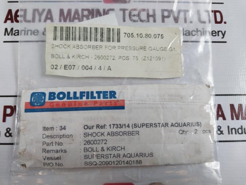 Boll & Kirch 2600272 Shock Absorber For Pressure Gauge Z121091