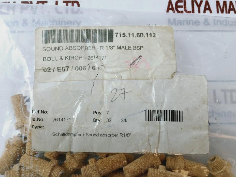 Boll & Kirch 2614171 Sound Absorber-R 1/8” Male BSP