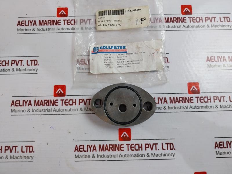 BOLL & KIRCH 5906594 Bollfilter P265GH Cover Plate
