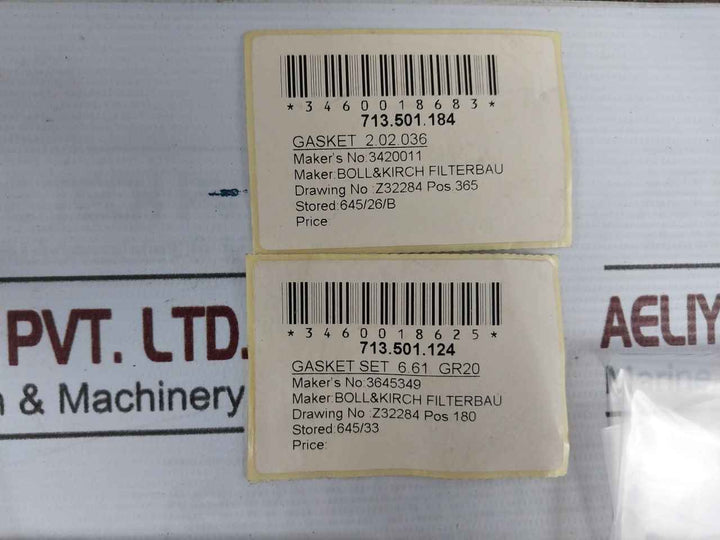Boll & Kirch 6.61 Gr.20 Gasket Set O-ring Seal 3460018625