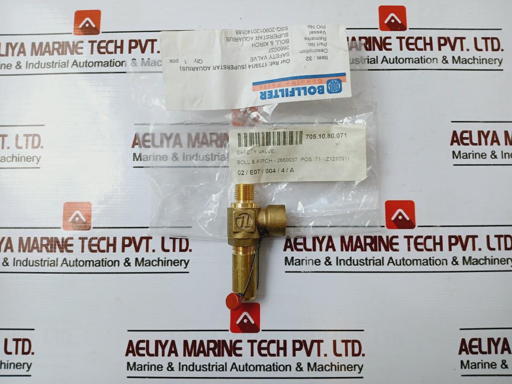 Bollfilter 2660037 Safety Valve 3006-4.0 Bar Dn 6-g 1/4"