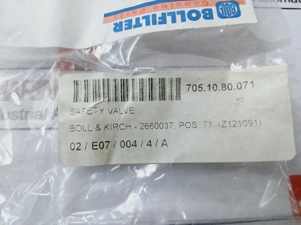 Bollfilter 2660037 Safety Valve 3006-4.0 Bar Dn 6-g 1/4"