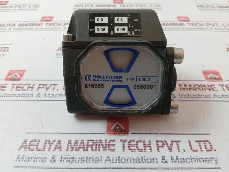 Bollfilter 4.36.2 Differential Pressure Indicator 0550001 0.6 - 0.8 Bar
