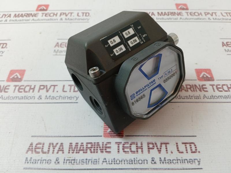 Bollfilter 4.36.2 Differential Pressure Indicator 0550001 0.6 - 0.8 Bar