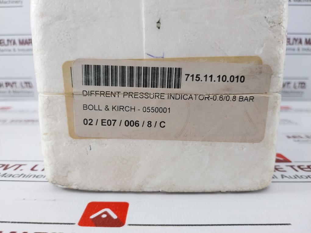 Bollfilter 4.36.2 Pressure Differential Contact Indicator, 0.06/0.8 Bar