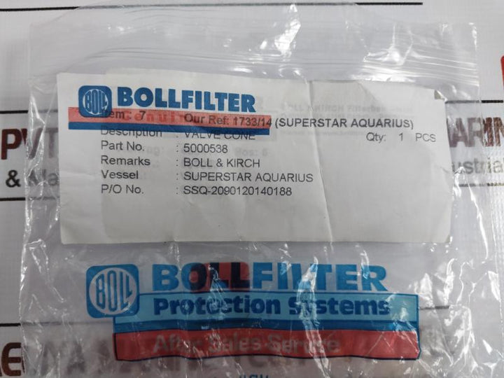 Bollfilter 5000538 Valve Cone Boll & Kirch Pos.17 705.10.80.017
