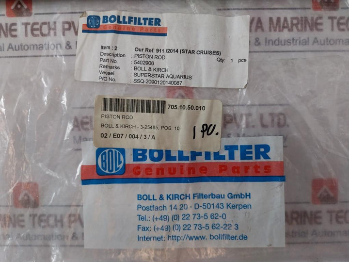 Bollfilter 5402906 Piston Rod Shaft Stainless Steel